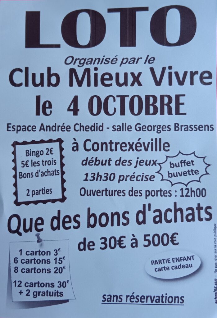 Loto à CONTREXEVILLE